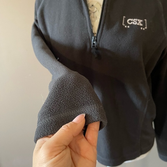 CSX Half Zip Fleece Gray Pullover Sweater - Picture 4 of 5